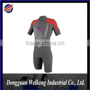 Water Sports Mens Neoprene Blind Stitching Super Flex Short Sleeve Wetsuit With Back Zip Open thumbnail-1