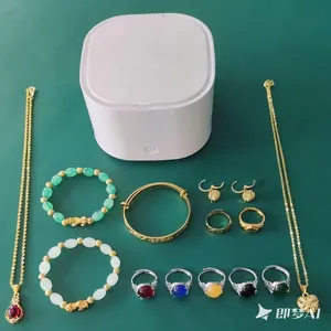 Ultrasonic Jewelry Cleaner, 48KHz Ultrasonic Cleaner Machine for Jewelry, Rings, Watch Strap, 304 Stainless Steel Tank thumbnail-2