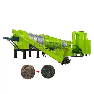 Biochar Making Machine Rotary Sawdust Carbonization Kiln Wood Pellet Pyrolysis Furnaces EPC thumbnail-1
