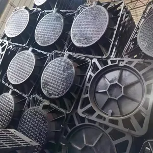 Iron High Load D400 E600 Durable Round Square Ductile Iron Manhole Cover Grate for Road Facilities thumbnail-5