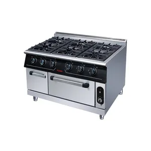 JUSTA SPTT39+KXT5.8-V9-RQ-6 Six-head Gas Pot Stove With Baking Oven thumbnail-1
