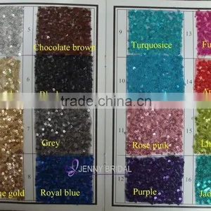 Jenny Bridal Wedding Sequin Tablecloths Wholesale Sequin Fabric Quality Choice thumbnail-1
