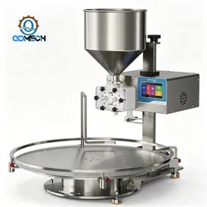 Mo-Qdmech Rotary Turntable Honey Filling Machine Mo902 650mm Turntable 50kg Load for Small Batch Bottling thumbnail-1