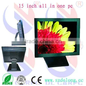 DL 15'' Intel Atom D525 Indoor Aluminum 4-Wire Resistance Touch Cheap Tablet Computer All In One Industrial Computer With Wifi thumbnail-1