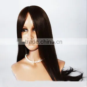AAAAA Grade Natural Hair Line Silky Straight Glueless Full Lace 100% Human Hair Wig Peruvian Full Lace Wig thumbnail-1