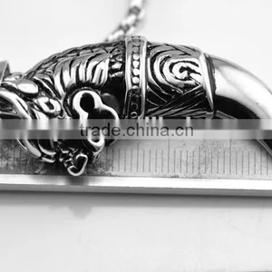 Loving Couple Accessories Gifts Wholesale Men's Wolf Tooth Pendant Necklace thumbnail-6