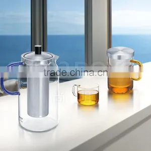 1200ml SAMADOYO High-capacity Glass Teapots With Filter for Sale thumbnail-1