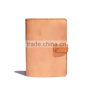 Hand-stitched With Dull Nickel Button for Closure Leather Book Holder thumbnail-2