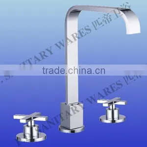 3 Hole Deck-mounted Basin Faucet thumbnail-1