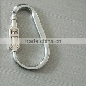 Manufacturer Wholesale High Quality Aluminum Password Snap Hook ,rigging Industrial With Password Carabiner SpringHook Quality Choice thumbnail-3