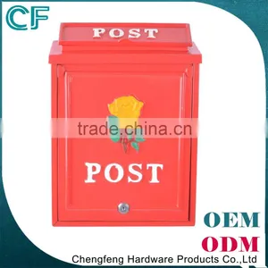 Top Quality Red Ornate Fence Aluminium In Wall Letter Box Letterbox thumbnail-1