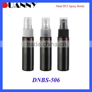 WHOLESALE 30ML 1OZ AMBER PLASTIC SPRAY BOTTLES, 30ML 1 OZ AMBER PLASTIC BOTTLE WITH SPRAY thumbnail-1