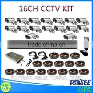 Digital Camera Kit Explosion Proof 16CH CCTV DVR With 800TVL CMOS IR Bullet Cameras Dvr Kit thumbnail-1