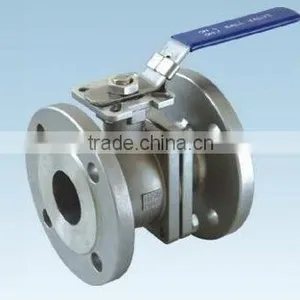 Supply Stainless Steel 2pc Flanged Ball Valve With Diret Mounting Pad (DIN) With Mounting Pad Manufacturer in China thumbnail-1