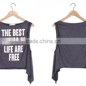Wholesale Garment Factory Casual Printed Sleeveless Tops thumbnail-5