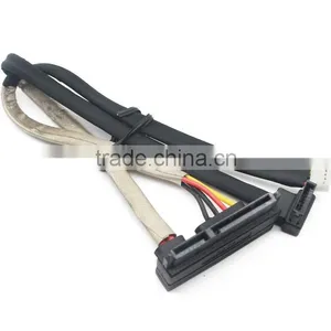 90 Degree 7+15 Pin HDD to 4 Pin Power Cable to 7pin Function of Sata Cable Antistatic Shielding thumbnail-1