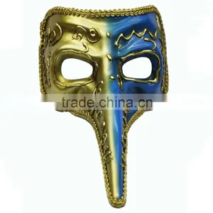 Hand Craft Painted Masquerade Venetian Long Nose Mask thumbnail-2