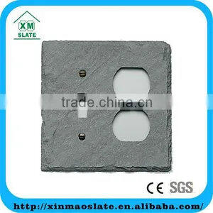 Slate Single Switch and Socket Plate/dark Black Slate/grey Slate thumbnail-1