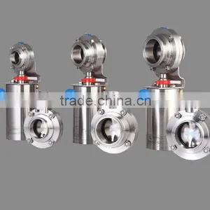 Pneumatic Sanitary Butterfly Valve Stainless Steel Butterfly Valve thumbnail-1