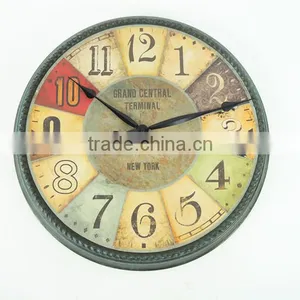 Antique Multi Color Wrought Iron Wall Clock thumbnail-1