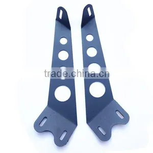 Pair Jeep Wrangler JK 10Inch Led Light Bar Hood Mounting Brackets thumbnail-3