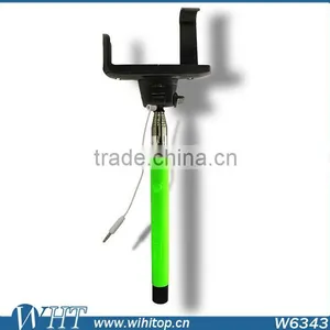 New Designer Extendable Wired Selfie Stick Handheld Monopod Self-pole Built-in Shutter With Mount Clip Holder thumbnail-4