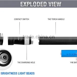 Cheap High Power Long Distance Aluminum Portable The Middle East LED Rechargeable Flashlight Torch - JD036 Keen thumbnail-4