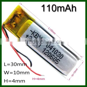 Rechargeable 3.7V 401230 110mah Li-ion Polymer Battery Quality Choice thumbnail-1