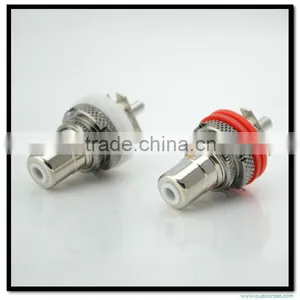 Audicrast AS-104(R) High End Rhodium Plated RCA Chassis Platinum Plated RCA Audio Female Connectors thumbnail-1