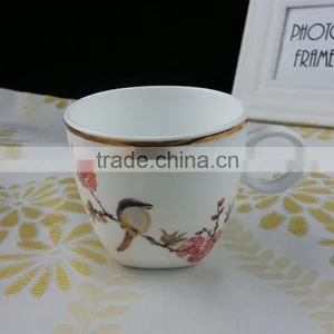 Ceramic Gold Rim Tea Cup and Saucer 300ml Bone China Tea Cup and Saucer Sets thumbnail-4
