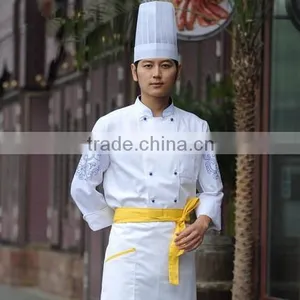 Winter White Long Sleeve Printing Kitchen Uniform Design thumbnail-1