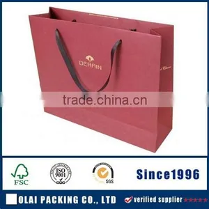 2015 Red Custom Promotional Gift Paper Bag thumbnail-1