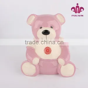 Ceramic Bear Large Piggy Bank That Counts Money thumbnail-1