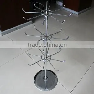 3 Tiers Rotating Display Wire Rack for Jewerly Store thumbnail-6