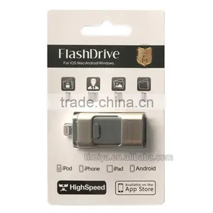 3in1 Mobile IFlash Driver Micro Usb/ 8Pin USB 2.0 I-Flash Driver for IPhone for Android Smartphones From Timiya thumbnail-4