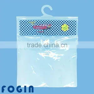 Pvc Apparel Bag With Hook Hanger Button Closure thumbnail-1