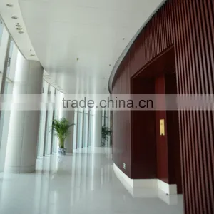 Nice Pigment Wood Grain Suspended Metal Strip Ceiling Tiles Aluminum Square Tube Screen Ceiling thumbnail-6