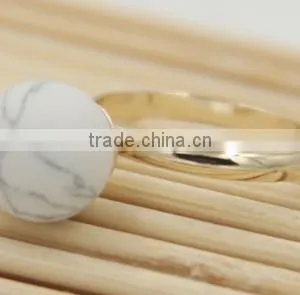 New Style Turquoise Alloy Ring With Unique Various Color Ball thumbnail-4