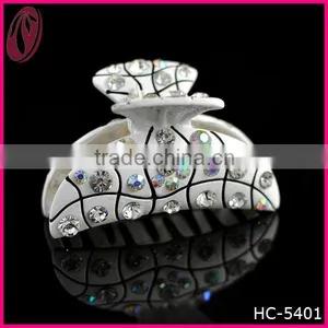 Wholesale Trendy Metal Hair Barrettes With Rhinestone Beads thumbnail-1