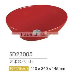 Red Colored Art Basin Bathroom Basin thumbnail-2