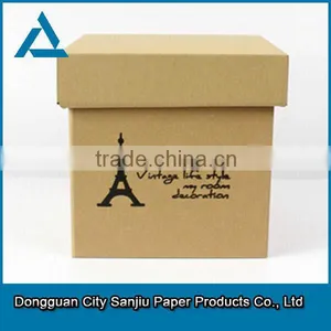 FACTORY ONE COLOR LOGO PRINTING BROWN CORRUGATED BOX FOR SHIPPING thumbnail-2