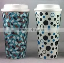 16 oz PP Double Wall Water Bottle, Plastic Drinking Cup, Plastic Double Wall Tumbler thumbnail-1
