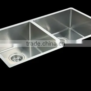 New Premium Handmade Stainless Steel Kitchen Sink Double Bowl thumbnail-2