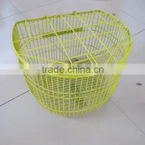 Yellow Powder Coating Metal Bike Basket thumbnail-2