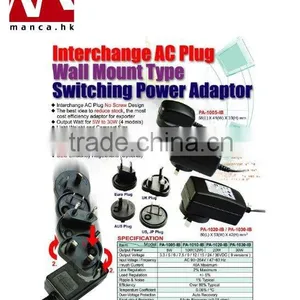 Interchangeable AC Plug Switching Power Supplies thumbnail-1