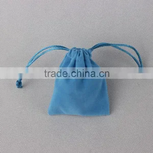 Small Size Black Printed Velvet Drawstring Bags thumbnail-5