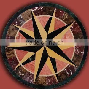 Marble Inlay Flooring , Marble Medallion , Stone Mosaic Medallion thumbnail-1