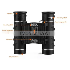 BJ700102 12X26 Compact Binocular With Neck Strap and Carrying Case Bird Watching Waterproof Porro Binoculars thumbnail-6