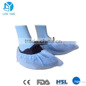 White Color Wholesale Disposable Nonwoven Shoe Cover thumbnail-1