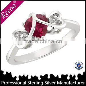 Valentine's Best Gift, Natural Ruby 925 Silver Wedding Ring thumbnail-1
